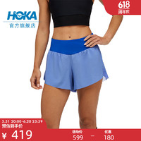 HOKA ONE ONE OKA ONE ONE新款女士夏季4英寸短裤跑步运动透气舒适干爽轻弹 宇宙蓝 XS