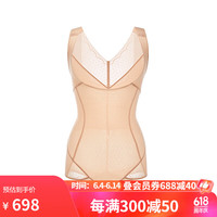 曼妮芬托胸收腹美背束腰塑身女士连体束身衣提臀修身上衣20540032 肤色 170