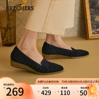 斯凯奇（Skechers）斯凯奇单鞋复古一脚蹬女休闲鞋158466 BLK黑色 36 