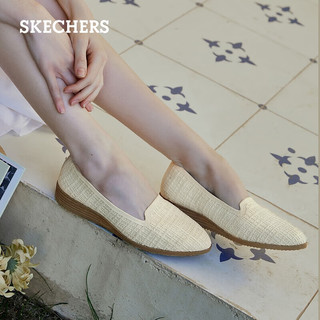 斯凯奇（Skechers）斯凯奇单鞋复古一脚蹬女休闲鞋158466 NAT自然色 38.5 