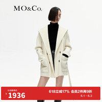 MO&Co.2023冬美丽诺绵羊毛双面呢大衣外套MBC4OVC001附腰带 米白色 S/160