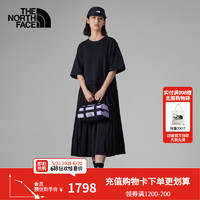 北面（The North Face）UE先锋设计运动裙女户外连衣休闲百褶裙24春夏|885E JK3/黑色 S/155