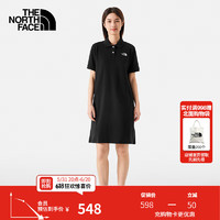 北面（The North Face）连衣裙POLO翻领短款收腰A字裙休闲时尚百搭简约24春夏|87WB JK3/黑色 XL/170