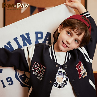 88VIP：Paw in Paw awinPaw卡通小熊童装2024年春季新款男童学院风字母印花棒球服
