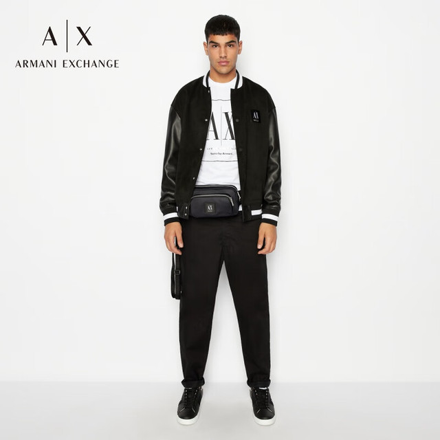 阿玛尼armani exchange【父亲节】ax男装logo标识合身t恤衫