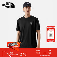 北面（The North Face）T恤男SUN CHASE吸湿速干透气UPF50+防晒衣短袖户外24夏季|8CT2 JK3/宇宙黑 XXL