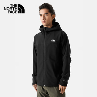 北面（The North Face）防风软壳男户外运动舒适防泼水休闲衬衫外套24春季|89TK JK3/黑色 S/165