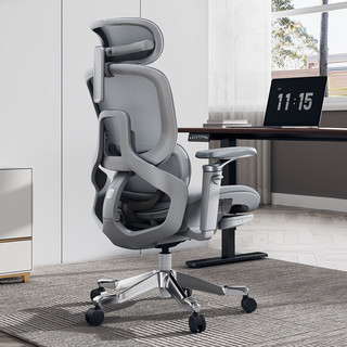 UE 永艺 Flow360人体工学椅电脑椅久坐舒适办公椅学习椅整椅 Flow360-灰色-魔毯搁脚