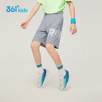 361°童装男童针织五分裤夏季中大童运动裤儿童休闲裤儿童裤子 壁灯灰 150cm