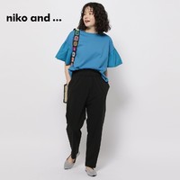88VIP：niko and ... iko and ...T恤女2024夏季新款时尚荷叶边休闲宽松上衣110204