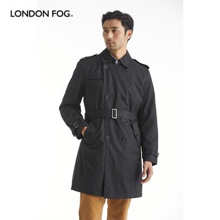 LONDON FOG 敦雾风衣男士休闲翻领双排扣大衣可脱内胆中长款英伦风上衣外套