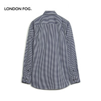 LONDON FOG 纯棉】伦敦雾春季新款蓝色格子衬衫男长袖衬衫休闲柔软透气上衣