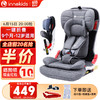 innokids nnokids儿童安全座椅9个月-12岁汽车用宝宝婴儿车可折叠载坐椅便携 ZY25 珊瑚灰-isofix接口