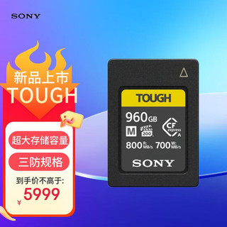 SONY 索尼 960GB CEA-M960T CFexpress Type A存储卡读速800MB/s 写速700MB/s CFe三防存储卡 支持VPG200