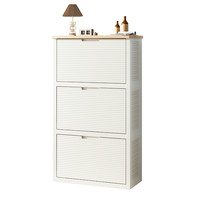 星优奶油风鞋柜家用门口入户翻斗式玄关柜一体收纳省空间鞋架