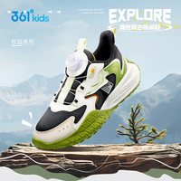 361°童鞋男女童运动休闲鞋2024年秋季中大童鞋子 碳黑/羽毛白/燕麦灰色 38码