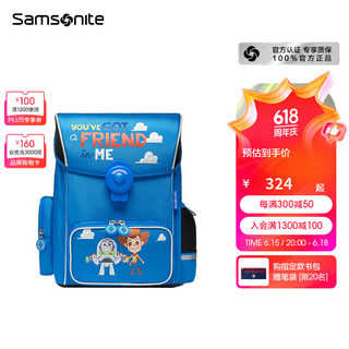 Samsonite 新秀丽 amsonite 新秀丽 迪士尼系列小学生书包男女孩儿童书包双肩包翻盖设计背包深蓝色TU7