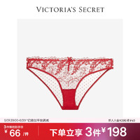 VICTORIA'S SECRET 多利亚的秘密（Victoria's Secret）  性感舒适时尚内裤女 5PWK红色波点印花蕾丝 11212112 S