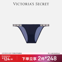 VICTORIA'S SECRET 多利亚的秘密 闪亮水钻腰带性感内裤女 4X0K深蓝色 11241937 M