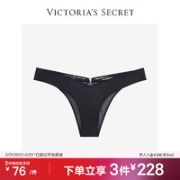 VICTORIA'S SECRET ICTORIA'S SECRET 镂空金属装饰舒适高脚口女士内裤 54A2黑色 11237977 M