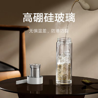 Xiaomi 小米 官旗米家双层玻璃杯茶水分离杯家用便携耐高温大容量泡茶杯男