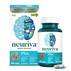 Neuriva Plus NEURIVA Plus 营养补充剂，30粒，加入上B6，B12和叶酸