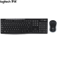 logitech 罗技 MK270 无线键鼠套装 游戏办公键鼠套装 全尺寸 带无线2.4G接收器 黑色