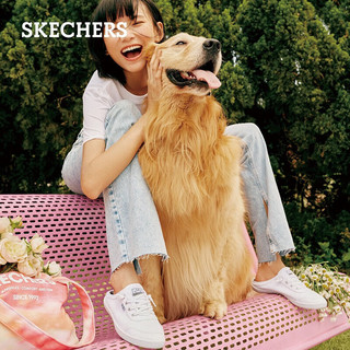 Skechers斯凯奇休闲帆布鞋一脚蹬气质森系半拖小白鞋113509WHT白色35