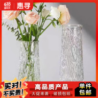 惠寻 京东自有品牌 玻璃插花器 冰川花瓶