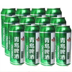 tsingtao青岛啤酒清爽8度500ml12听易拉罐装整箱