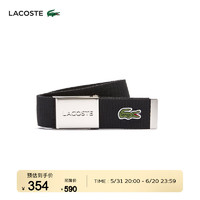 LACOSTE法国鳄鱼配件时尚潮流休闲织百搭腰带皮带男RC2012 031/黑色 110cm