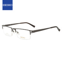 SEIKO 精工 眼镜框男款半框钛材近视镜架T744 B53+万新1.74防蓝光