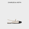 CHARLES&KEITH女鞋CK1-70900382-2珠链绊带小香风凉鞋