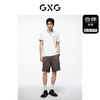 GXG 男装 华夫格面料撞色设计polo衫男士时尚休闲短袖t恤 24夏新品