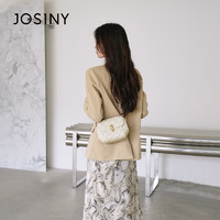 JOSINY 卓诗尼 2024新款小包包菱格链条单肩包女高级感时尚通勤女包斜挎包