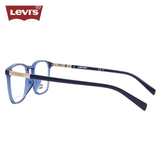 李维斯（Levi's）眼镜框男款方框时尚远近视光学眼镜架LV7056/F PJP透明蓝 53mm