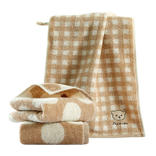 88VIP：SANLI 三利 天然无污染纯棉挂式擦手巾儿童洗脸童巾有机小毛巾2条家用