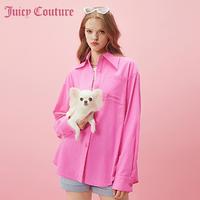 Juicy Couture 橘滋 滋樱桃朗姆Logo刺绣阔版女式衬衫