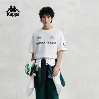Kappa 卡帕 背靠背运动上衣男生短袖女2024新款夏季t恤男半袖男款潮
