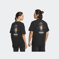 阿迪达斯户外运动款圆领宽松短袖T恤上衣男女春夏季adidas TERREX