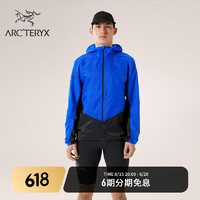 ARC’TERYX始祖鸟 NORVAN WINDSHELL HOODY 轻量 男子 风壳夹克 群青蓝/蓝黑色 S