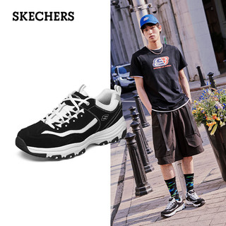 SKECHERS 斯凯奇 男款复古厚底经典熊猫鞋舒适老爹鞋8790091 黑色/白色/BKW 39.5