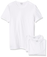 Emporio Armani 男士棉质圆领 T 恤，3 件套, 白色, Large