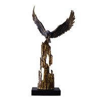 佐森 大展宏图黄铜鹰摆件办公室装饰大鹏展翅玄关摆设乔迁开业