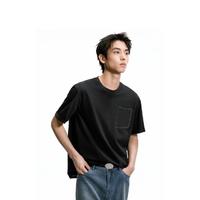 2024夏季GXG双色口袋设计简约宽松短袖T恤半袖男