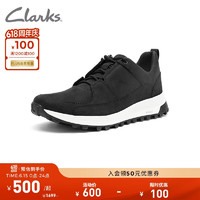Clarks 其乐 城市户外系列男鞋舒适防滑缓震男士系带运动休闲鞋跑步鞋板鞋 黑色261642307 43