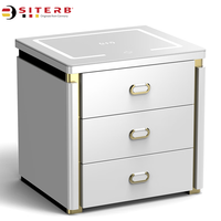 斯特堡（SITERB）床头柜式保险柜家用指纹解锁保险箱隐形无线充智能防盗保管柜 陶瓷白高配指纹款 