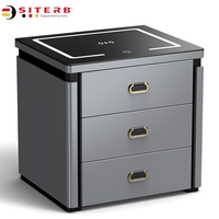 斯特堡（SITERB）床头柜式保险柜家用指纹保险箱隐形无线充智能防盗保管柜 深空灰高配APP款 