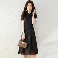 【精致提花明艳女神风改良旗袍】夏季新中式国风不规则设计连衣裙