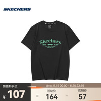 SKECHERS 斯凯奇 男子针织短袖T恤衫 L223M027-0018 L